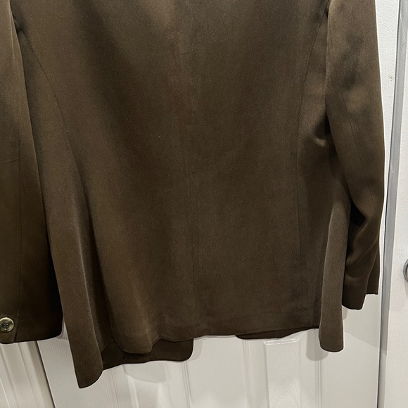 Jones New York Vintage Olive Blazer w/ 100% Silk Shell - Picture 9 of 12